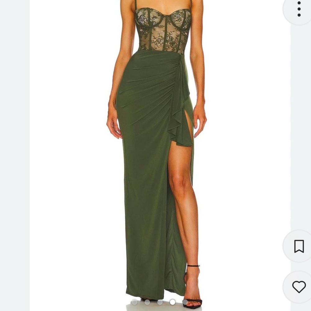 Katie May Willow Bustier Gown Green size Medium